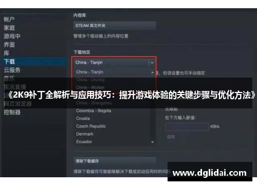 《2K9补丁全解析与应用技巧：提升游戏体验的关键步骤与优化方法》